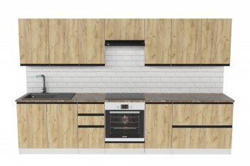 Кухонный гарнитур Янтарь экстра 3000 мм (Герда) в Полевском - polevskoj.mebel-e96.ru