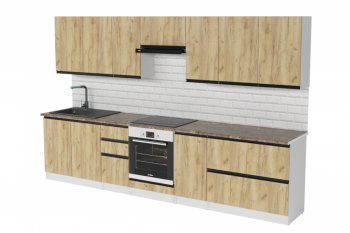 Кухонный гарнитур Янтарь экстра 3000 мм (Герда) в Полевском - polevskoj.mebel-e96.ru